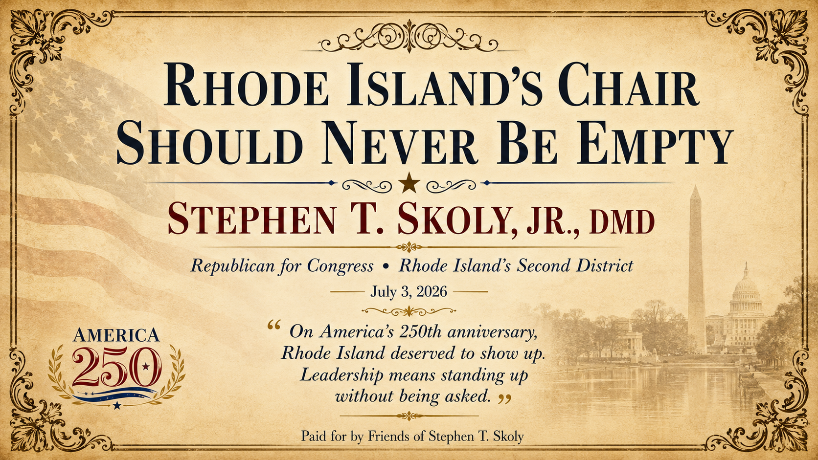 Rhode Island Matters. It’s Time for Leadership That Knows It.